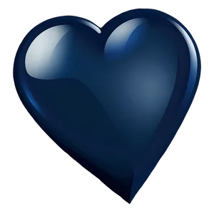 Dark Blue Heart Emoji PNG 78