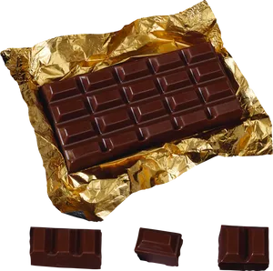 Dark Chocolate Barin Golden Wrapping