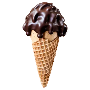 Dark Chocolate Waffle Cone PNG Btk