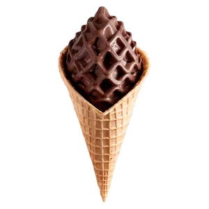 Dark Chocolate Waffle Cone PNG Ily