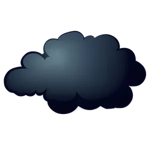 Dark Cloud Vector Silhouette Png 06262024 PNG image