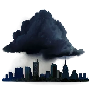 Dark Cloudy Skyline Png 06252024 PNG image