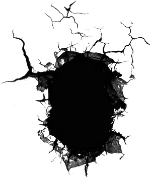 Dark Cracked Surface Hole