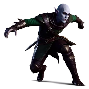 Dark Elf Rogue Sneaking PNG 05232024