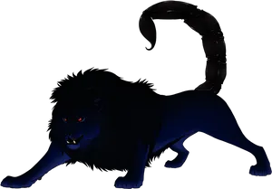 Dark_ Fantasy_ Lion_ Beast PNG image