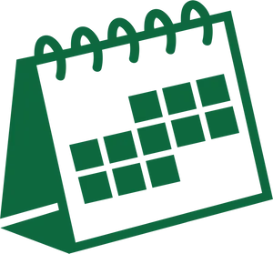 Dark Green Calendar Icon PNG image