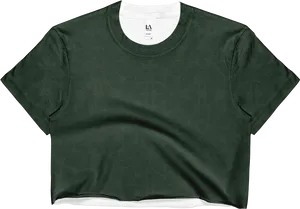 Dark Green Crop Top Mockup PNG image