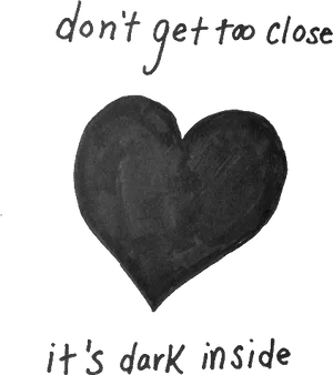 Dark Heart Chalkboard Art PNG image