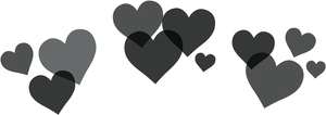 Dark Hearts Background PNG image