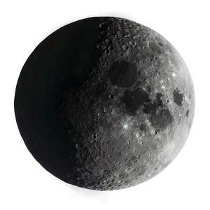 Dark Moon In Space PNG Spv