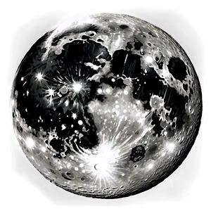 Dark Moon In The Night Sky PNG Xwa
