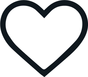 Dark Outline Heart Transparent Background.png PNG image