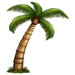 Dark Palm Tree Emoji PNG Moi