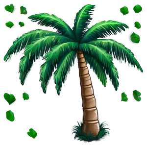Dark Palm Tree Emoji PNG Wgb24 PNG