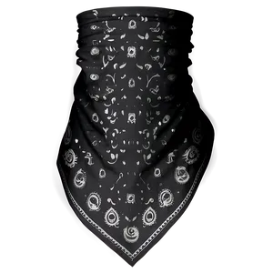Dark Pattern Black Bandana PNG 06122024