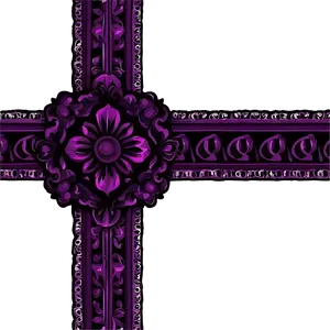 Dark Purple Ornate Border Png 14 PNG image