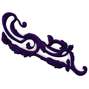 Dark Purple Ornate Border PNG Lxy