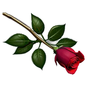 Dark Red Rose PNG 05242024