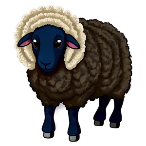 Dark Sheep Cartoon Png 94 PNG image