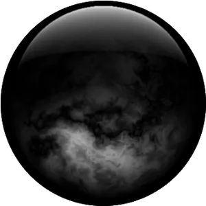 Dark Smoke Glass Sphere PNG image