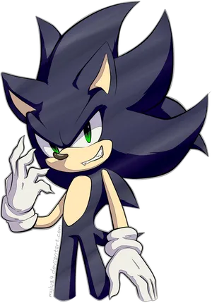 Dark Sonic Fanart PNG image