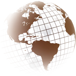 Dark Stylized Globe Graphic PNG image