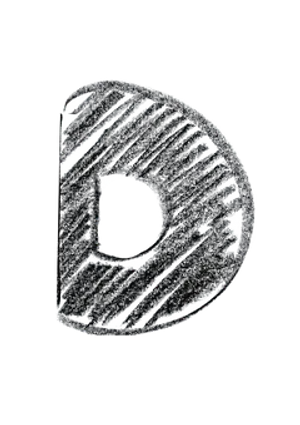 Dark Textured Letter D