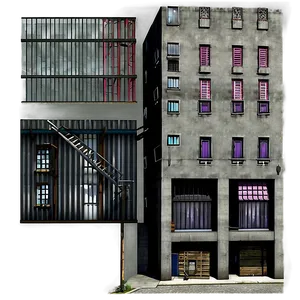 Dark Urban Alleyway Png 06242024 PNG image