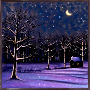 Dark Winter Night Png 8 PNG image