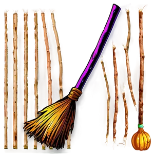 Dark Witches Broom PNG 1