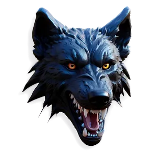 Dark Wolf Head Background PNG Iit