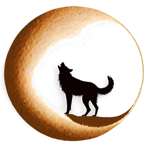Dark Wolf Silhouette In Moon PNG 68 PNG
