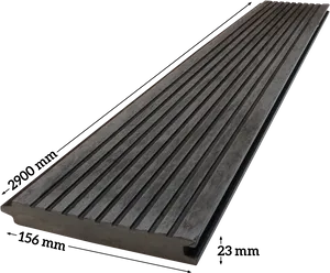 Dark Wood Decking Board Dimensions.png PNG image