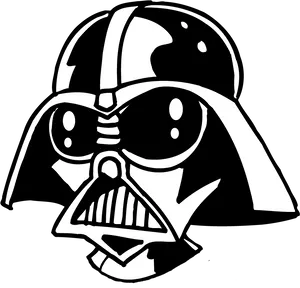 Darth Vader Iconic Helmet Graphic PNG image