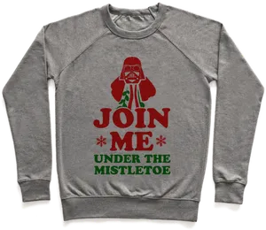 Darth Vader Mistletoe Sweatshirt PNG image