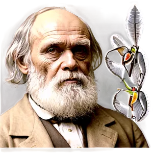 Darwin Naturalist Portrait Png Gmc80 PNG image