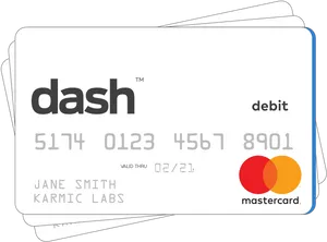 Dash Debit Card Mockup PNG image