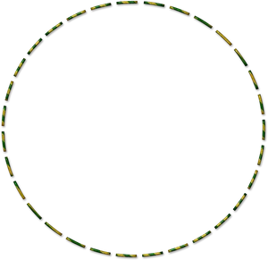 Dashed Glowing Circle Vector PNG image