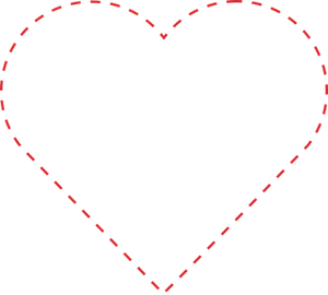 Dashed Outline Heart Graphic