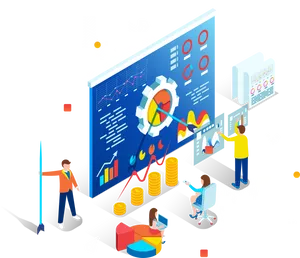 Data Analysis Team Illustration PNG image