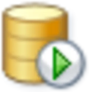 Database Play Button Icon PNG image