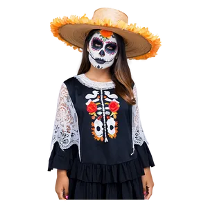 Day Of The Dead Costume Ideas Png Xlj55 PNG image