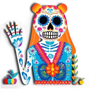 Day Of The Dead Folk Art PNG Fxq