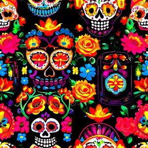 Day Of The Dead Inspired Fashion PNG Mix