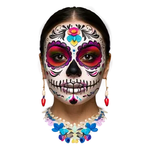 Day Of The Dead Makeup Tutorial Png Lhv25 PNG image