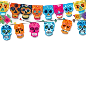 Day Of The Dead Papel Picado Png 94 PNG image