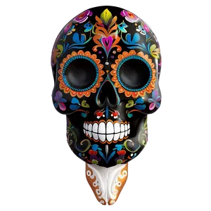 Day Of The Dead Skull Art Png Yum PNG image