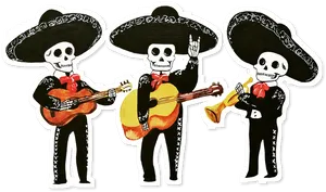 Dayofthe Dead Mariachi Band PNG