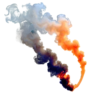 Dazzling Orange Smoke Silhouette PNG 92 PNG