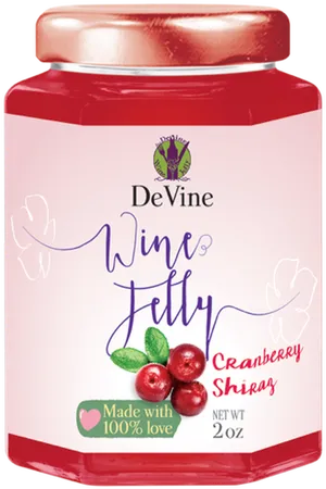 De Vine Cranberry Shiraz Wine Jelly PNG image